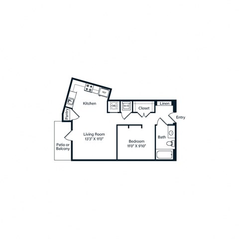 S3-1 Studio floorplan layout Berkshire Ballantyne